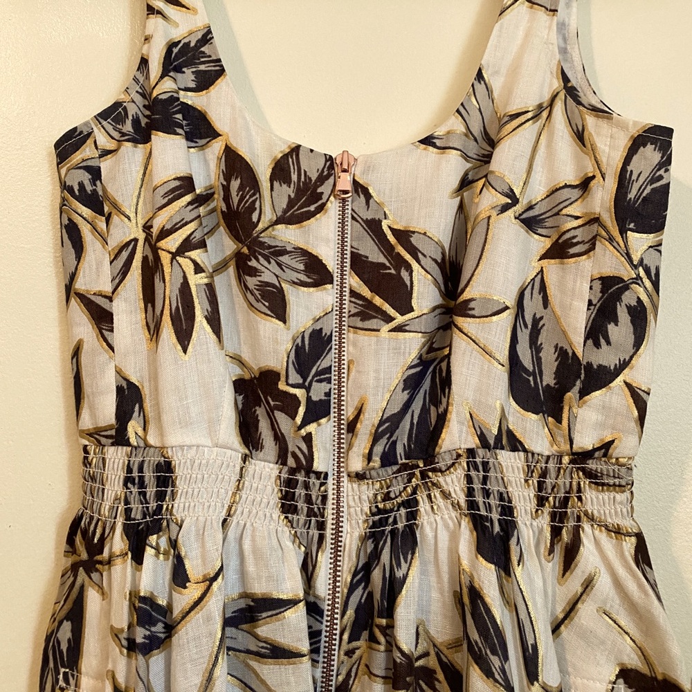 J. Crew floral and metallic dress